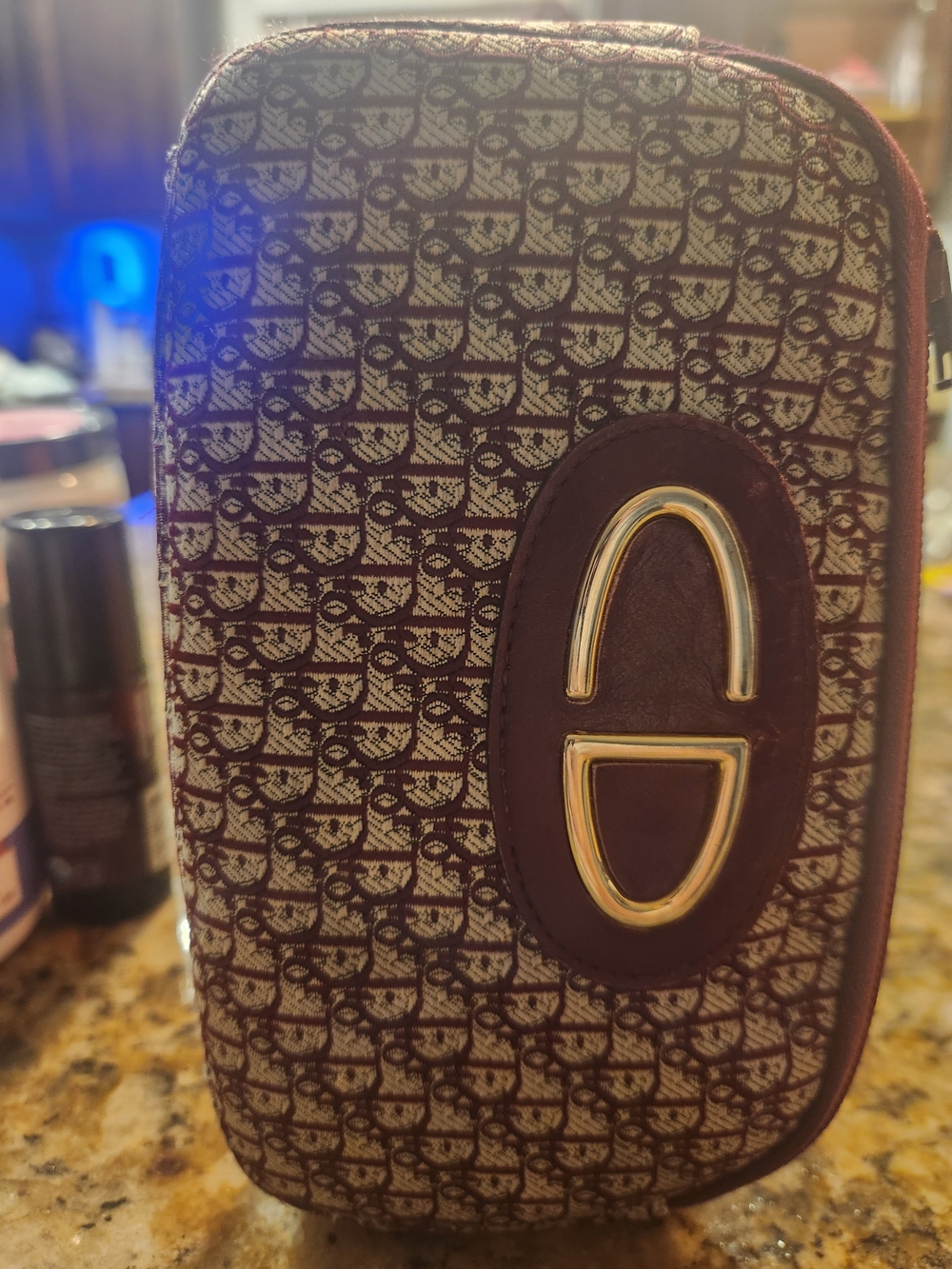 Christian Dior Rare Vintage Thrifted Gold Label Pouch